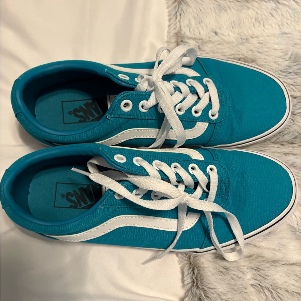 Vans Turquoise Sneakers with White Laces